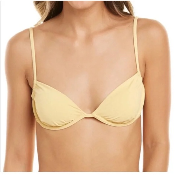 NWT - WeWoreWhat | Ruched Bikini Top and bottom solid sand size L - Picture 2 of 16